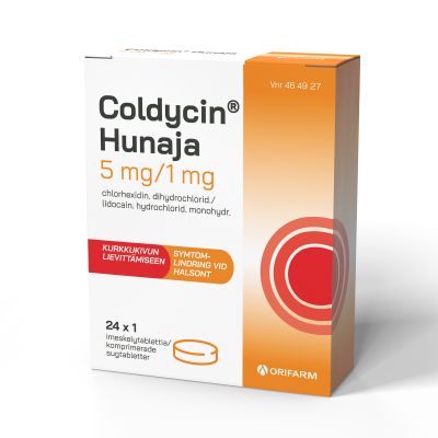 COLDYCIN HUNAJA imeskelytabletti, puristettu 5/1 mg 24 x 1 fol